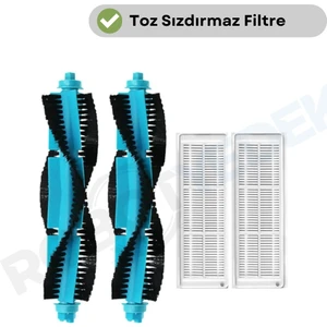 Viomi V3 Uyumlu Yedek Ana Fırça ve Hepa Filtre-4 Parça