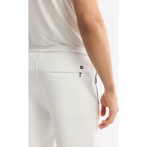 Avva Erkek Beyaz Beli Lastikli Bağcıklı Bi-Stretch İnterlok Regular Fit Eşofman Altı  B003400