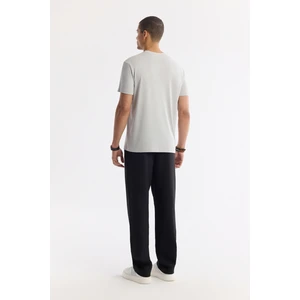 Avva Erkek Taş Bisiklet Yaka Bi-Stretch Soft Touch Basic Regular Fit T-Shirt B001031