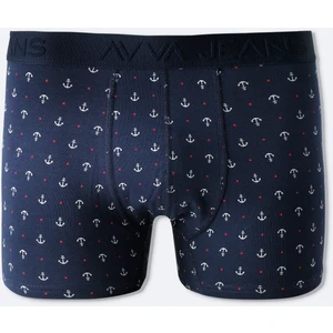 Avva Erkek Lacivert Desenli Pamuklu Tekli Regular Fit Boxer A51Y9501