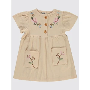 Civil Baby Kız Bebek Elbise 6-18 Ay Bej