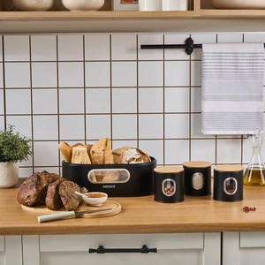 Premium Ekmek Kutusu-Saklama Kabı Hediyeli Siyah