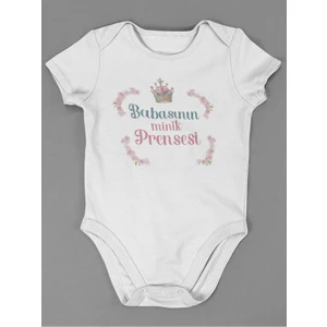 Babasının Minik Prensesi ! Yazılı Pamuklu Yumuşak Unisex Çıtçıtlı Body Zıbın