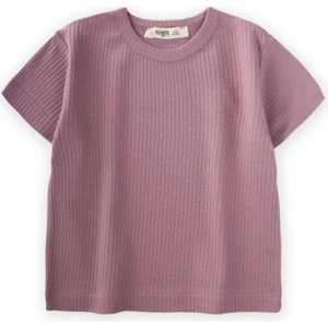 Basic Fitilli T-Shırt 1-5 Yaş Leylak