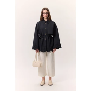 Pileli Gabardin Pantolon Ekru