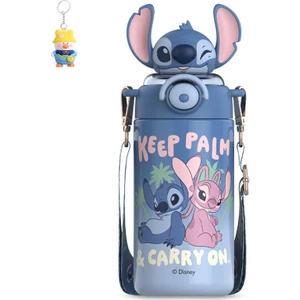 Runxi Life Hall Snoopy Stitch Çocuk Termos Bardağı Okul Özel Pipetli Su Bardağı Büyük Kapasiteli 316 Bardak Erkek ve Kız Çocuklar (Yurt Dışından)