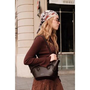 SANDY FİYONKLU ÇANTA ACI KAHVE