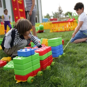 Bahçe Oyuncak Büyük Arabalı Tuğla 40 Parça - Beceri ve Eğitici Oyuncak