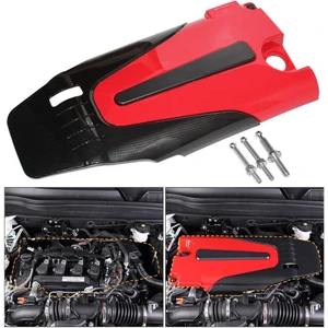 Honda Civic x Fc5, Fk7 Rs 1.5 Turbo Motorlar için Karbon , Kırmızı Desen Üst Koruyucu Kapak, Isı Koruyuculu