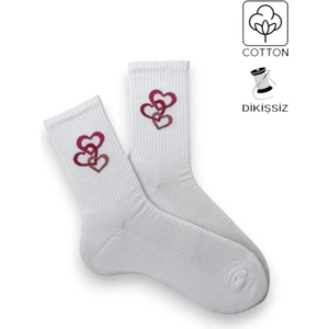 Kadın (2 Çift) Çeyrek Soket Tenis Model Pamuklu Terletmez Çorap