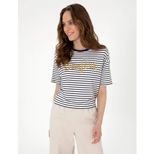 Pierre Cardin Kadın Lacivert Comfort Fit Tişört 50301458-VR033