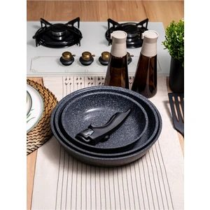 | Pratica Serisi | 4 Parça | Tava Set | Gri