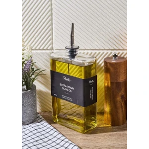 Cam Yağdanlık - Sosluk, Sirkelik, Yağlık - Gümüş Başlık - 500 ml