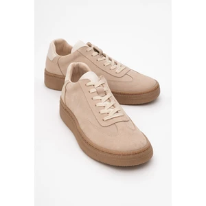 Fiore Bej  Deri Süet Kadın Spor Ayakkabı
