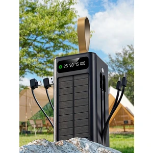 Lkp-47 50000MAH Solar Powerbank | Güneş Enerjili Taşınabilir Şarj Aleti | LCD Ekranlı, Çoklu Giriş & Çıkışlı, Kamp Işıklı