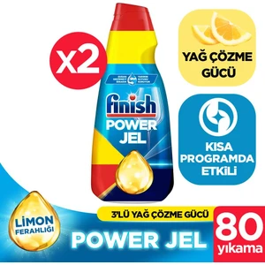 Hepsi Bir Arada  2x1000 ml Konsantre Jel Limon Bulaşık Makinesi Deterjanı