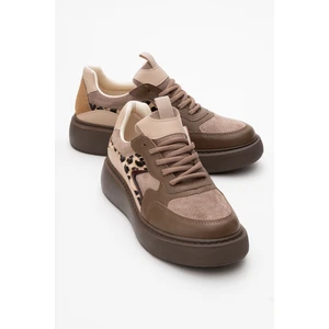Aere Kahverengi Desenli Kadın Spor Ayakkabı