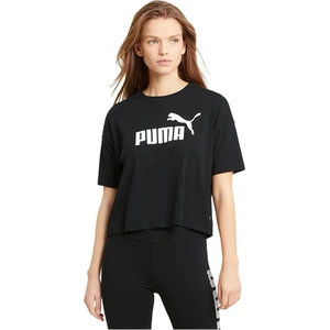 ESS Cropped Logo Siyah Kadın T-Shirt