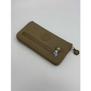 Kadın Krinkıl Kumaş Metal Fermuarlı Kartlık ve Bozuk Para Bölmeli Cüzdan