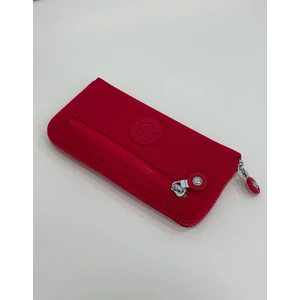 Kadın Krinkıl Kumaş Metal Fermuarlı Kartlık ve Bozuk Para Bölmeli Cüzdan