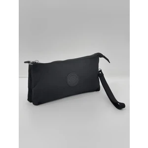 Kadın Krinkıl Kumaş El Ve Çapraz Askılı Bozuk Para Bölmeli Kalemlik/Cüzdan Tipi Makyaj Çantası