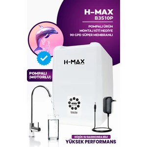 Pompalı 90 Gpd 9 L Çelik Tanklı Montaj Kiti Hediyeli Su Arıtma Cihazı