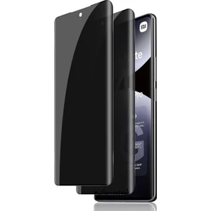 M.TK Moveteck  Xiaomi Redmi Note 14 Pro 5g Hayalet Ekran Koruyucu Cam Tam Kapatan Gizli Tamperli Cam 5d Parlak Privacy Glass / Rika
