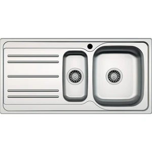 Capua 05 100X50 cm Dekorlu Sol Damlalıklı Paslanmaz Çelik Mutfak Eviyesi