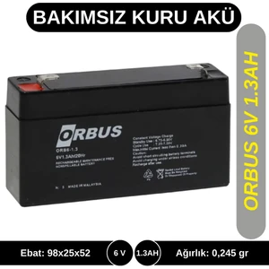 6V 1.3AH Bakımsız Tip Kuru Akü