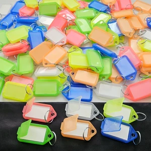 Ünsa Anahtar 100X Kapaklı Büyük Plastik Yazı Yazılabilen Anahtarlık 6 Multi Renk