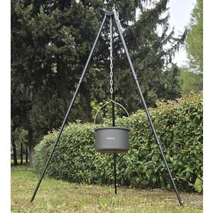 Kamp Ateşi Askısı Zincirli ve Kancalı 3 Ayaklı Tencere Kazan Askısı