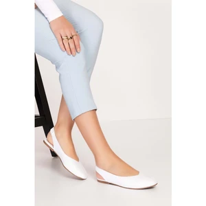 Deri Arkası Açık Günlük Babet ALPX.255 - Beyaz - 39