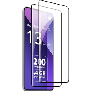 Xiaomi Redmi Note 13 Pro+ Plus Ekran Koruyucu Kırılmaz Cam Tam Kaplayan Siyah Çerceveli 5d Oval Ekran Camı