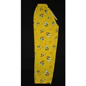 Sarı Kumaş Üzerinde Kuş Desenli Pijama Altı