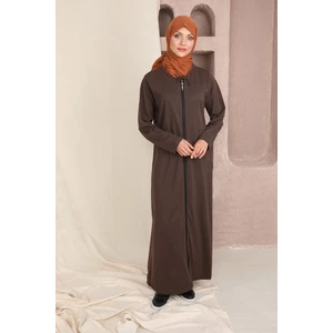 Boydan Fermuarlı Kadın Tesettür Namaz Elbisesi