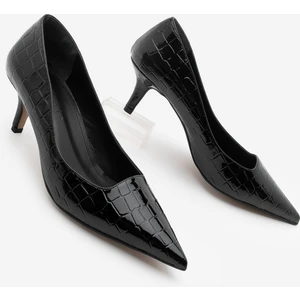 Kadın Stiletto Croco Desenli Topuklu Ayakkabı Olfin
