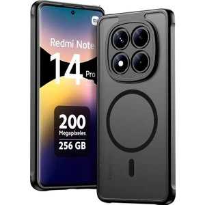 M.tk moveteck Xiaomi Redmi Note 14 Pro 4g Kılıf Mat Magsafe Şarj Özellikli Darbe Önleyici Hassas Butonlu Tam Kamera Lensli Korumalı