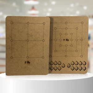 Moon Beavers 3 Taş ve 9 Taş Eğitici Öğretici Geliştirici Boyanabilir Okula (Matematik) Katkı Sağlayan Ahşap Sağlıklı Zeka Oyuncağı