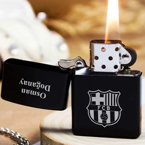 İşte Bu Kişiye Özel İsimli Benzinli Siyah Zippo Çakmak Takım Baskılı