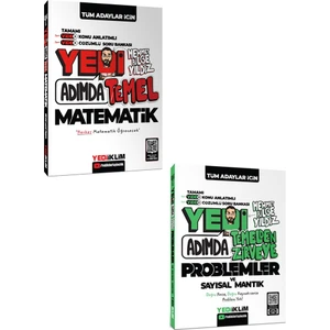 Yediiklim Yayınları Tüm Adaylar Için Yedi Adımda Problemler ve Yedi Adımda Temel Matematik Konu Anlatımlı Video Çözümlü Soru Bankası