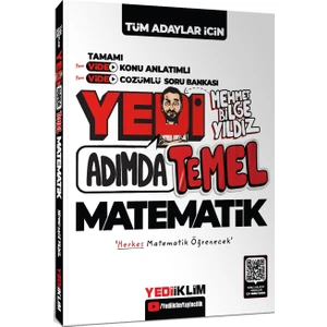 Yediiklim Yayınları Tüm Adaylar Için Yedi Adımda Temel Matematik Video Konu Anlatımlı Video Çözümlü Soru Bankası
