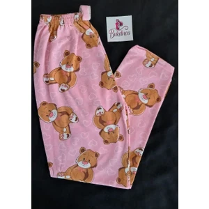 Pembe Ayıcık Desenli Pijama Altı