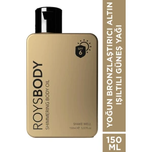 Roys Beauty Yoğun Bronzlaştırıcı Altın Işıltılı Güneş Yağı 6 SPF 150 ml