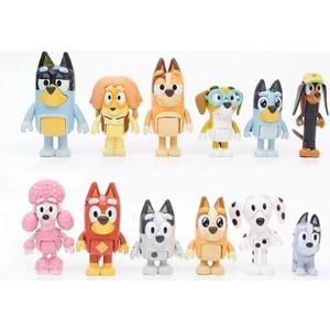 Blue Bingo Köpek Ailesi Bluey Karakterleri 12 Li Mini Ithal Premium Figür Seti No Box
