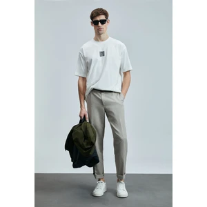 Helıx Modern Grafik T- Shirt Kırık Beyaz