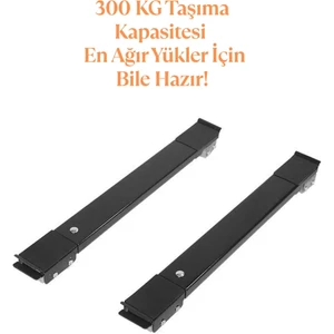 Hyper Group Tekerlekli Beyaz Eşya Taşıyıcı Stand | Ayarlanabilir Çamaşır Makinesi ve Buzdolabı Altlığı