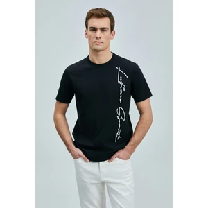 Justın Modern Grafik T- Shirt Siyah