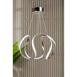 Deluxe Model Krom Kaplama Metal Salon Mutfak Oturma Yatak Odası Modern LED Sarkıt Avize Beyaz Işık