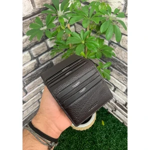 Derije Hakiki Deri Kahverengi Patlı Tasarım Unisex Kartlık (T1410)