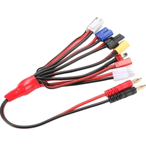 Lua 8'i 1 Arada Lipo Pil Şarj Kablosu, 4mm Banana Plug - T-Dean + XT60 Plug + Ec3 Plug + Futaba + Jst Plug + Tamiya + Trx + Imax B6 Şarj Cihazı Için Iki Dıy Çıplak Tel Set Kiti Çoklu Şarj Kabloları
